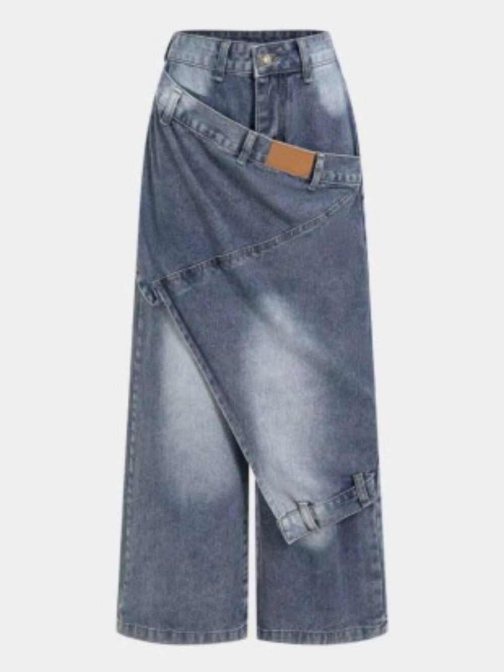 Layered Straight Leg Jeans - Picture 7 of 8